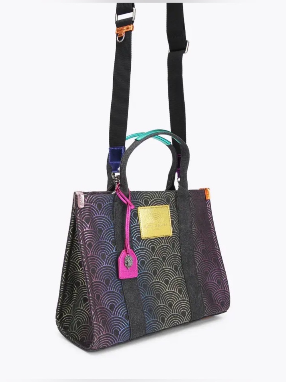 Kurt Geiger Southbank Medium Tote Rainbow Eagle Canvas Crossbody Bag